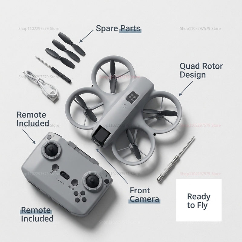 Мини-дрон с камерой 8K HD, FPV – обзор и цена Drone Kit Tricopter