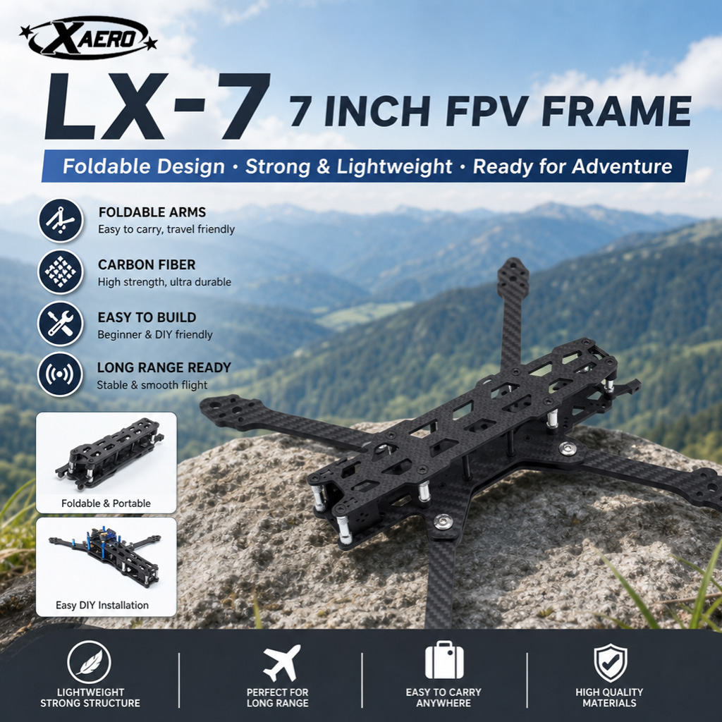 PAURC LX-7 Складная 7-дюймовая – обзор и цена Drone Kit Octocopter