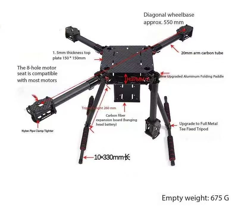 Рама для квадрокоптера/дрона V – обзор и цена Drone Kit Vtol